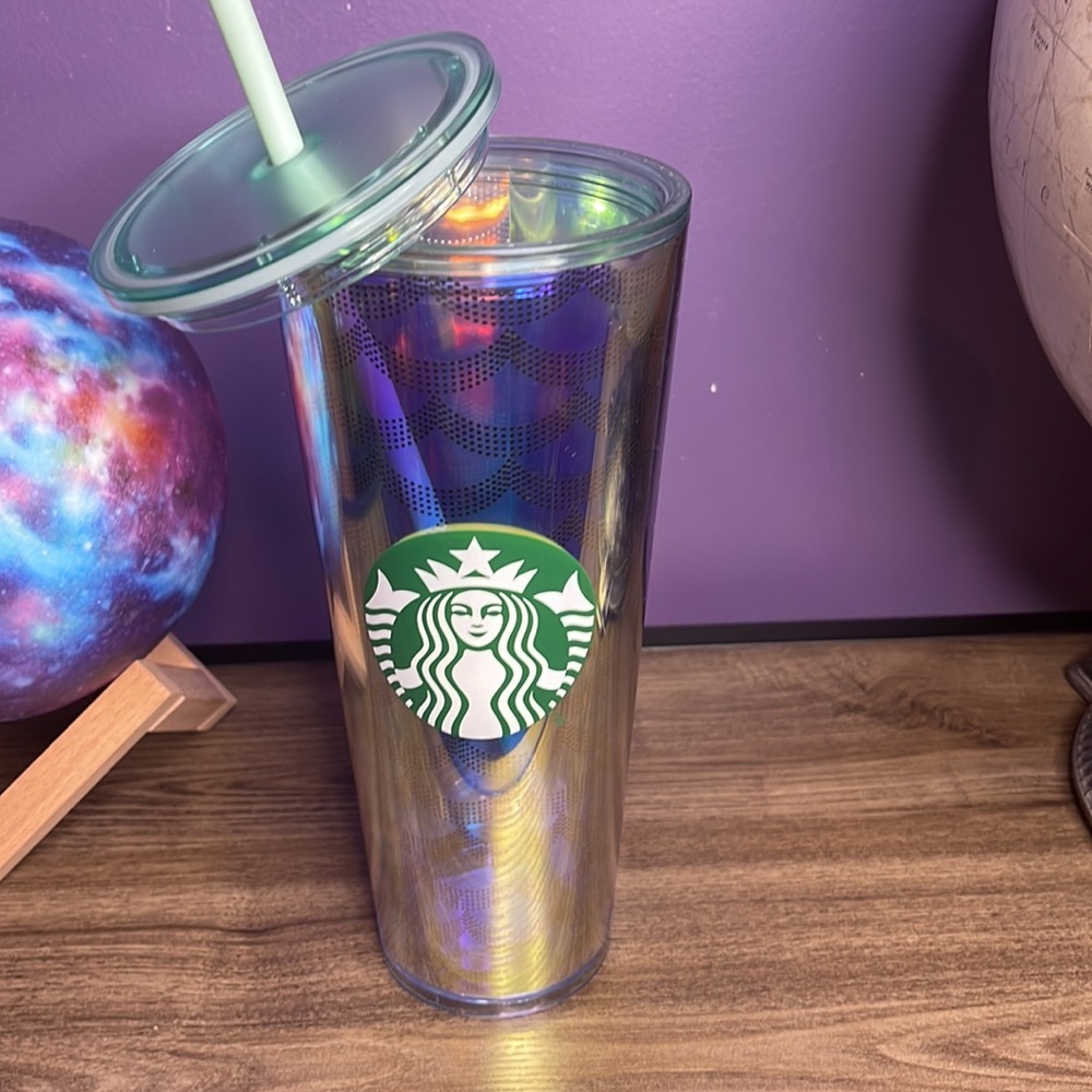 2020 Iridescent Geometric Scales Plastic Venti Cold Cup - 24oz